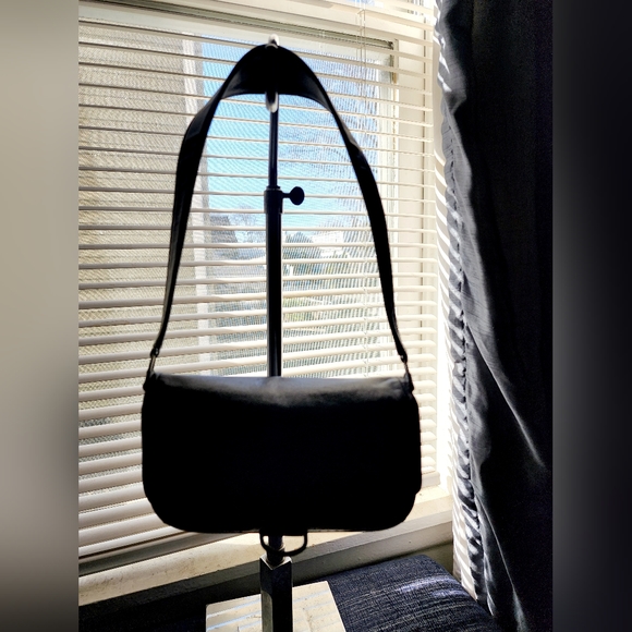 NWOT Y2k kenneth cole black leather shoulder bag - Picture 6 of 14